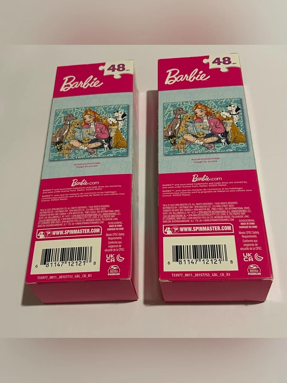 New 2 Barbie Puzzles 48 Pieces  “A Dog’s Life” meets CPCS Rules Mattel Puzzle